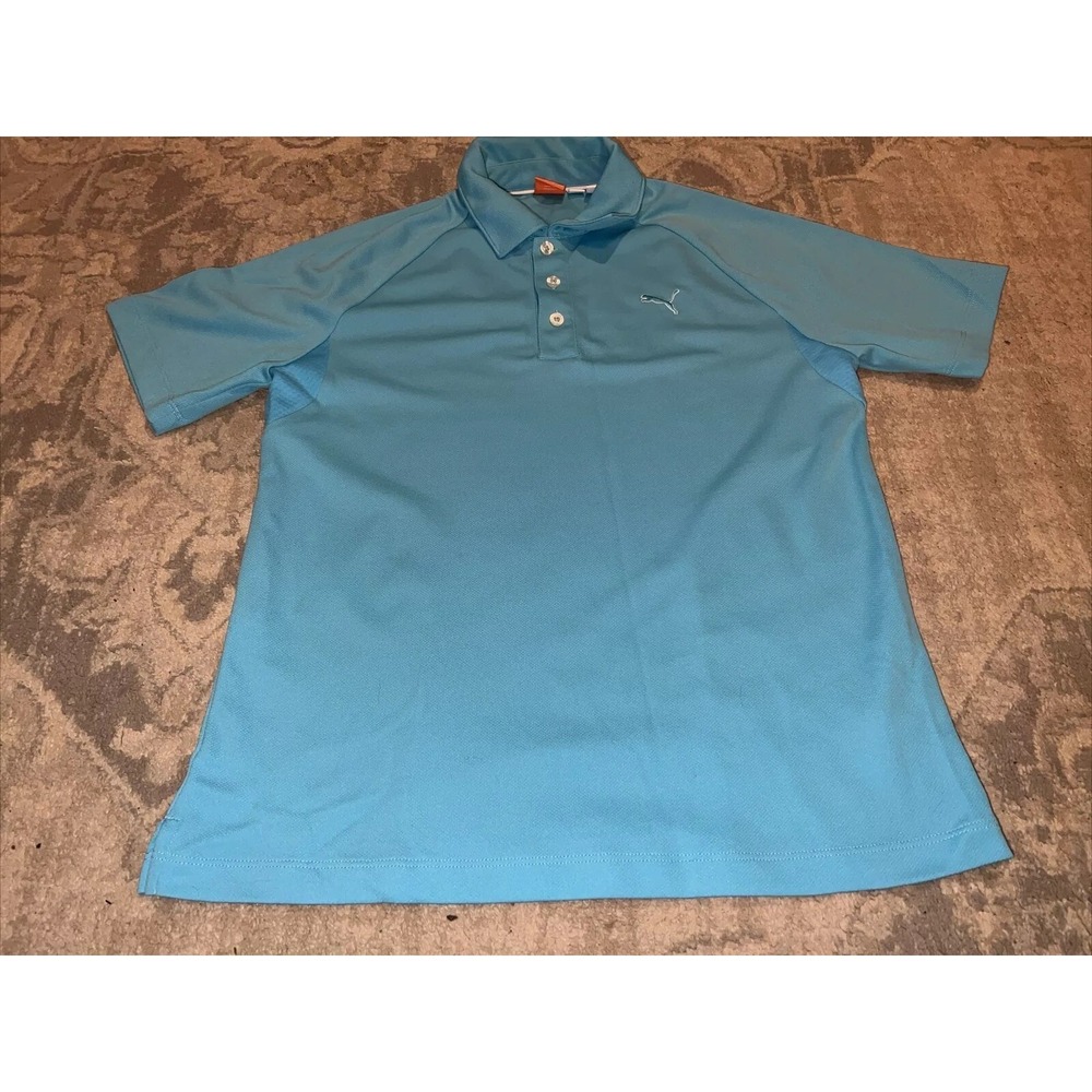 Puma Polo Shirt Boys/ Kids Youth Sz‎ Large Light Blue